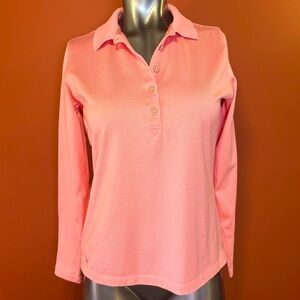 Peter Millar W’s Coral Pink Long Sleeve Polo